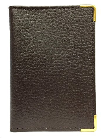 LOLUNA® Porte-Carte Simple 1 à 2 Carte Compact en Cuir Existe en Plusieur Couleur pour Homme et Femme (Marron)