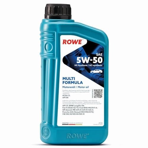 ROWE Motoröl 5W-50 Multi Formula Motorenöl Motor Oil Schmieröl Api Sn C3 1L
