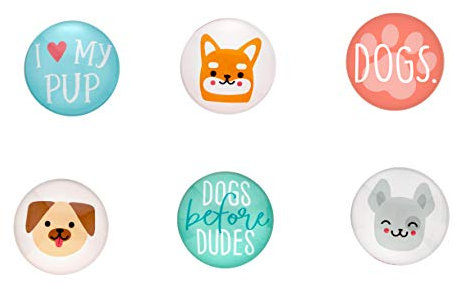 Pearhead Dog Kitchen Magnets, Pet Themed Refrigerator Magnets, Dog Décor