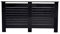 Wooden High Gloss Black Radiator Cover Cabinet Table Storage Shelf Slat Style Modern Living Room Bedroom (Black-L: 151.5X19X82 cm)