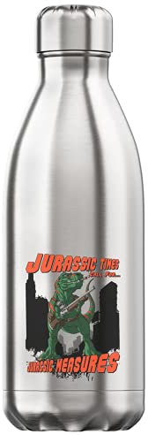 Jurassic Times Call For Jurassic Measures Funny T-Rex Botella de Agua Termal aislada al vacío Blanco
