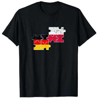 Polen Deutschland Vintage Flagge Deutscher Pole T-Shirt