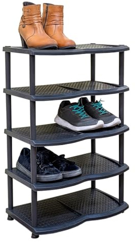 HTI living Schuhregal 5 Etagen für 10 Paar Schuhe Etagenregal Ablageregal