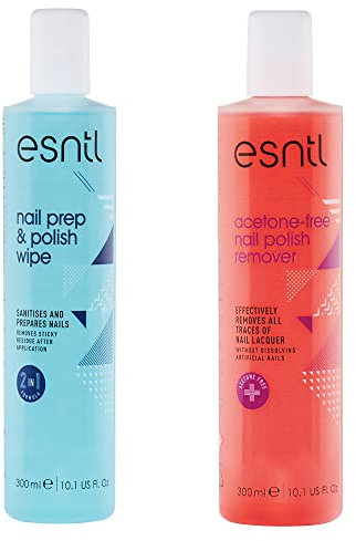 Nail Prep/Polish Wipe + Acetone-Free Remover Duo Kit (300ml)