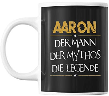 Tasse Aaron ∣ Der Mann der Mythos die Legende | Tasse mit Spruch lustig Fun Tasse Geschenkideen