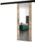ABIKSMEBLE Salwador 2 Système de Porte Coulissante avec Un Cache Rail et Miroir - Portes Coulissantes Murales Intérieures - Construction Solide - 90 x 204 cm - Sonoma