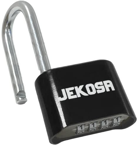 Jekosa® JKE/50 [Wasserdicht] Hochleistungs-Kombinations-Vorhängeschloss für den Außenbereich - [Kein Schlüssel] 4-stelliges Code-Schloss für Schuppen, Tore, Schließfächer, Schlösser