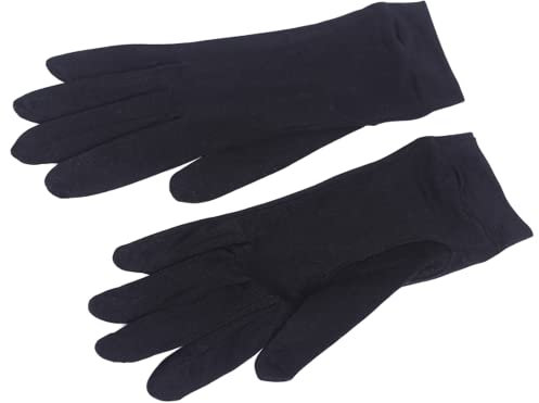 Gants en soie pure pour femme pour dormir, hydratation, protection solaire, protection UV, gants en soie pour l'été, noir, taille unique
