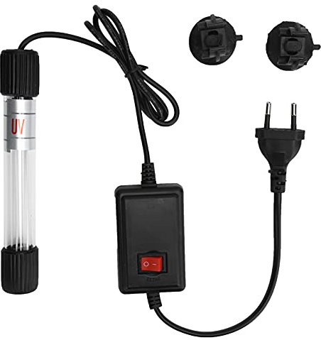 HEEPDD Aquarium UV-Licht, Aquarium Tauch-UV-Lampe Fish Tank Wasser Aufbereitung Algen Sauberes Licht EU-Stecker 220V (9 W)