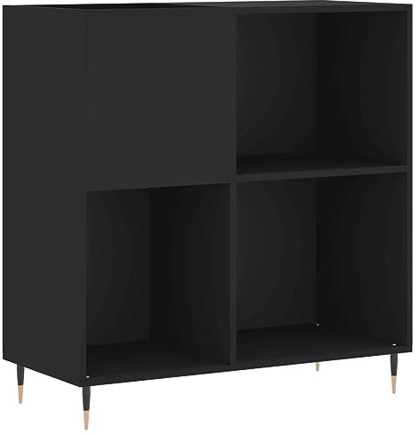 vidaXL Plattenschrank Schwarz 84,5x38x89 cm Holzwerkstoff