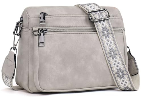 ATERITSSI Crossbody-Tasche für Damen, trendig, veganes Leder, Umhängetasche, Handy-Kamera, Schulterhandtaschen mit Kartenfächern