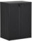 BaraSh Gartenschrank Schwarz 65x45x88 cm PP Rattan-Optik Gartenschrank Holz Spind Schrank