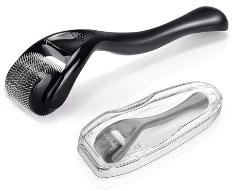 JurciCat Dermaroller Dermaroller cabello Derma roller Rodillo barba 540 agujas Para el crecimiento de la barba Cuidado de la piel facial Antienvejecimiento Antiarrugas Eliminación de cicatrices