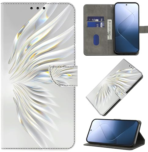 BOLELAW Hülle für Xiaomi 13T Pro/Xiaomi 13T, Kristall-Flügel | Stoßfest PU Leder Klapphülle, Magnetverschluss, Standfunktion, Kartenfächern