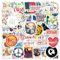 simarro 60 Stück Aufkleber, Love World Peace Sticker Set Wasserfeste Vinyl-Aufkleber für Wasserflaschen zum Personalisieren von Laptop Gitarre Skateboard Graffiti Aufklebern