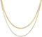 BLACKBIRD® Damen Halskette Gold | Layer Kette mit zwei Schlangenketten aus Edelstahl mit 18 Karat Vergoldung | wasserfest & allergieneutral | Anpassbare Länge