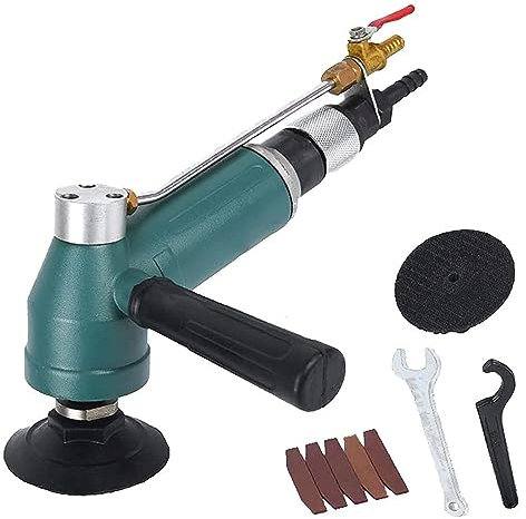 AUBEST 4 Pouces pneumatique Air Humide polisseuse broyeur Moulin à Eau 10000 TR/Min Ponceuse pneumatique Outil for marbre Quartz Granit Pierre Polissage(Size:Old Model)