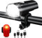LED Fahrradlicht Set, STVZO Zugelassen Beleuchtungsset Fahrradlicht Set Frontlicht + Rücklicht Fahrradlicht USB Aufladbar Wasserdicht Fahrrad Licht Fahrradbeleuchtung Fahrrad Lichter LED Set