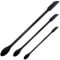 EIHI Teigschaber Silikon Klein, Hitzebeständig Mini Silikon Teigspachtel Schmal mit Löffel Set BPA Frei, Lang Nicht Stick Spülmaschinengeeignet Silikon Spatel zum Kochen Backen, Schwarz, 3 Stück