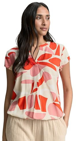Tom Tailor Bluse mit Muster, Printed Blue White minimal, 44