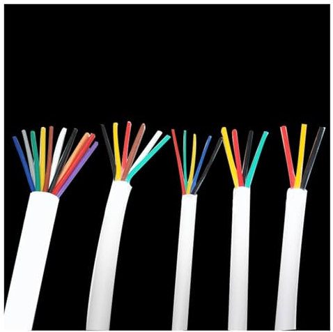 Apparecchiature di comunicazione Cavo di segnale AVVR da 5 m, filo di rame bianco privo di ossigeno, nucleo RVV2, 0,12/0,2/0,3/0,5 quadrato, cavo rivestito in PVC morbido, 300/500 V Fili e cavi(RVV2 X