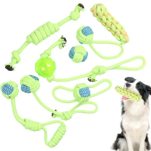 Seilspielzeug Für Hunde Baumwolle 8 Stücke Robuste Haustierspiele