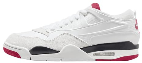 Air Jordan 4 RM Men's Shoes (FQ7939-004, Black/White), Weiß/Schwarz/Neutralgrau/Varsity Red, 42.5 EU