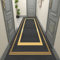 YUEKOPOU Black Gold Hallway Runner Rug Washable Anti-Slip Soft Touch Extra Long Floor Mat for Hotel Corridor(100x300cm/3.3ftx9.8ft)