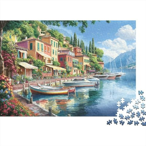 Comer See Puzzle Mit 1000 Teilen Für Erwachsene Küstenort EIN Unmögliches Geschicklichkeitsspiel Holzpuzzles Lernspiel Spielzeug Geschenk Home-Dekoration 1000pcs (75x50cm)