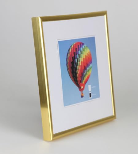 IDEAL TREND Bilderrahmen mit Klarglas quadratisch fotorahmen Kunststoff Posterrahmen Vintage Collage Picture Frame New Lifestyle: Farbe: Gold | Format: 20x20