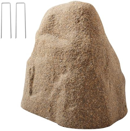 VEVOR Faux Rocher Jardin, Couverture Décorative en Roche Artificielle, Aspect Réaliste, Fausse Pierre Creuse pour Cacher Pompe Puits, Décoration Jardin, Paysage Extérieur, Brun Sable, Petite Taille