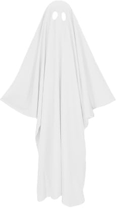LAIOUSN Unheimliches Halloween-Umhang-Outfit, unisex, Specter-Kostüm mit bequemer Passform, lange Zeit, Polyester-Baumwoll-Mischgewebe, leicht zu tragen, Halloween-Spekter-Cape