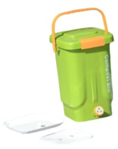 Sharplace Composteur d'intérieur étanche, poubelle légère et réutilisable, seau à compost pour déchets de jardin, 26 Cm X 25.5 Cm X 36