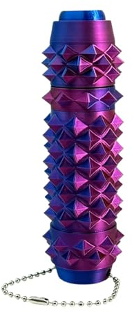 Little Ouchies – Jouet anti-douleur 6 en 1 pour adultes, avec cliqueur, spinner, labyrinthe, imprimé 3D, porte-clés, adapté pour soulager le stress et la concentration, cadeau fantaisie (violet)