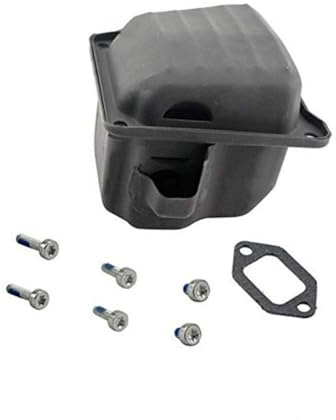 BALMYOZCN Doppelrohr-Auspuffschalldämpfer for Kettensägen, passend for MS660, 066, 650 und 640(Style one)