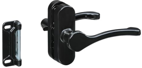 National Hardware Lever Latch, 1-3/4 Hole Spacing, Zinc Die-Cast, Black