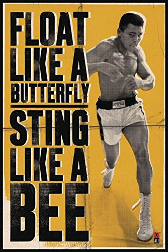 Close Up Muhammad Ali - Float Like A Butterfly, Sting Like a Bee Poster (61 cm x 91,5 cm) + Ü-Poster