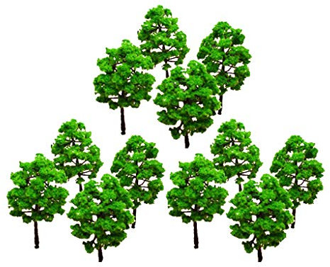 Set mit 10 Modellen, Baum Leiter, Zug, HO N