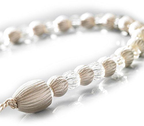 Alan Symonds Earle Beaded Rope Curtain Tie Back, Cream