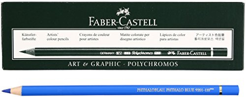 Faber Castell Polychromos Buntstifte, 110, phthaloblau, 6 Stück