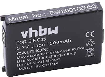 vhbw 1x Akku kompatibel mit Siemens Gigaset 4000L Micro, 4010 Micro, 4000s Micro, 4000 Micro schnurlos Festnetz Telefon (1300 mAh, 3,7 V, Li-Ion)