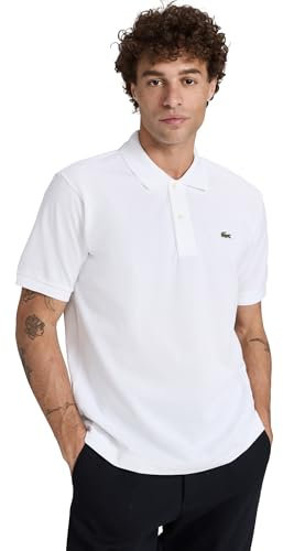 Lacoste Men's Short Sleeve Classic Chine L.12.12 Polo Shirt, White, S