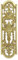 Solid Heavy Cast Polished Brass Period Finger Plate