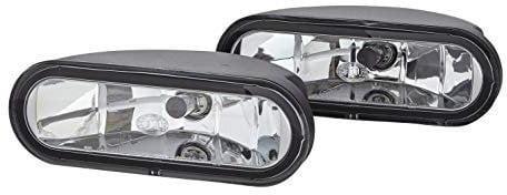 HELLA 1FA 008 284-811 FF/Halogen-Fernscheinwerfersatz - FF 75 - 12V - Referenzzahl: 12.5 - Anbau - glasklare Streuscheibe - Lichtscheibenfarbe: transparent - 4-polig - links/rechts - Set - Menge: 2