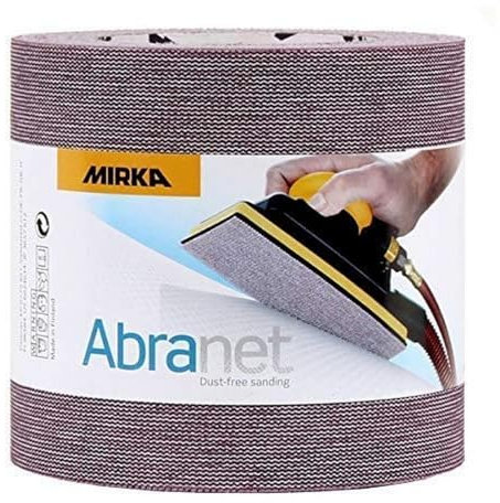 Mirka Abranet Netz-Schleifrolle 115 mm x 10 m Klett/Korn P600 / 1 Rolle/zum Schleifen von Holz, Spachtel, Lack, Kunststoff / 545BY001613R