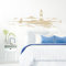 Grandora Skyline Küstenlandschaft Leuchtturm I beige 90 x 30 cm I Bad Wohnzimmer Schlafzimmer Aufkleber Wandaufkleber Wandsticker Modern W974