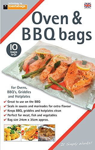Lot de 10 grands sacs four et barbecue