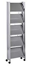 kaiserkraft | Design-Prospektständer | für 10 x DIN A4 | Silber / Silber