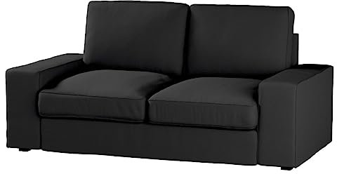 dekoria Ersatz für Bezug für Kivik 2-Sitzer Sofa Husse passend für Modell Kivik, schwarz