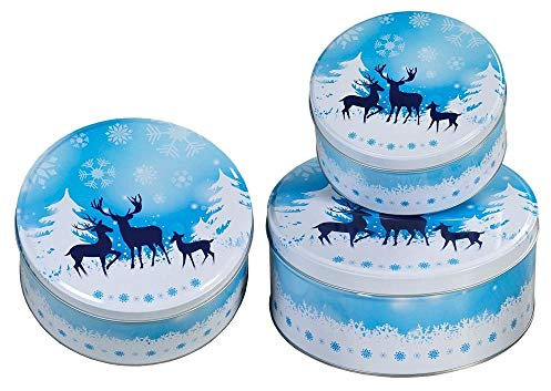 Kesper 38222 Weihnachtsdosen, 3-er Set